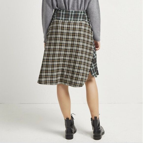 Nwt FRENCH CONNECTION  Este Plaid A-line Skirt green 4 @R - Picture 2 of 7